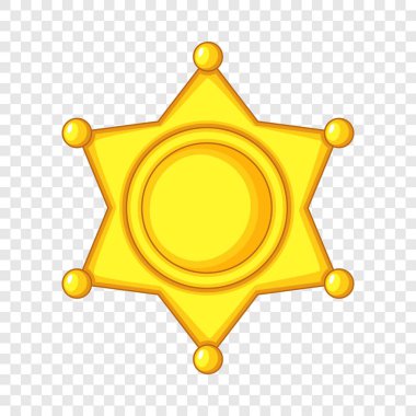 Şerif yıldız simgesini Cap simgesi, karikatür tarzı