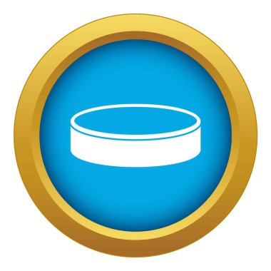 Disk izole mavi simge vektör