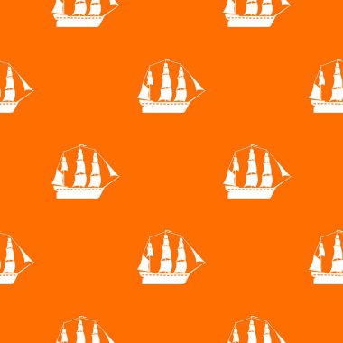 Yelkenli desen vektör turuncu
