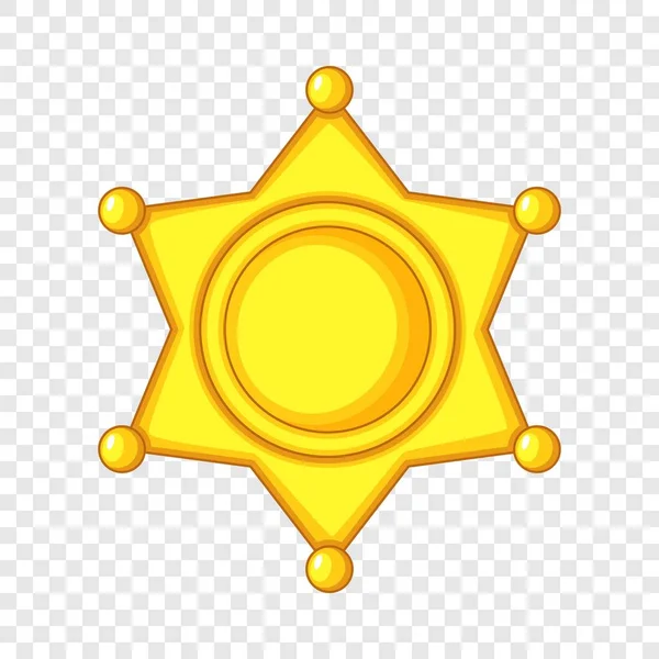 Sheriff star Icon Cap icon, cartoon style — Stock Vector