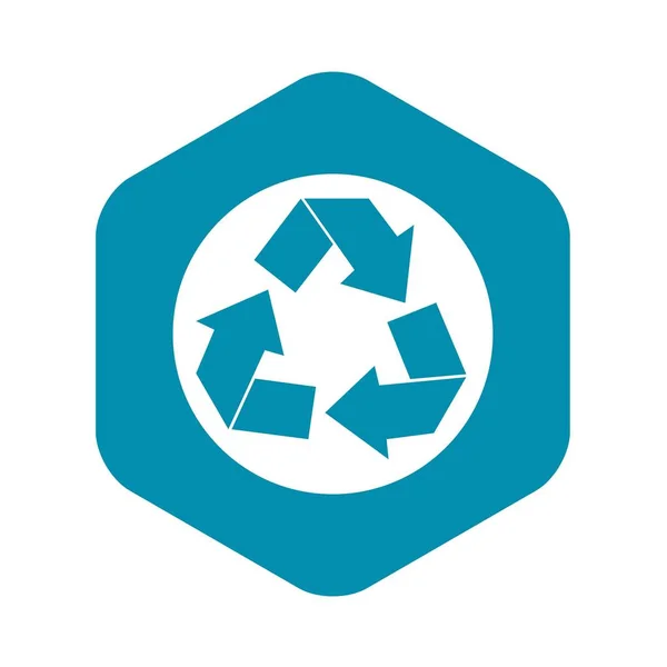 Icône de signe de recyclage, style simple — Image vectorielle