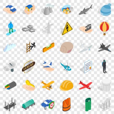 House Icons set, izometrik stili