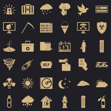 Vahşi Icons set, basit tarzı