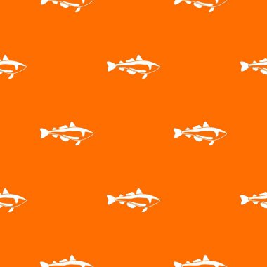 Deniz balığı desen vektör turuncu