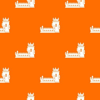 Tarih kale desen vektör turuncu