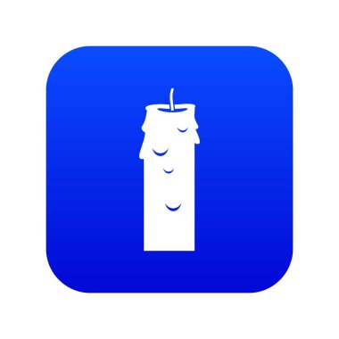 Parafin mum simgesi dijital mavi