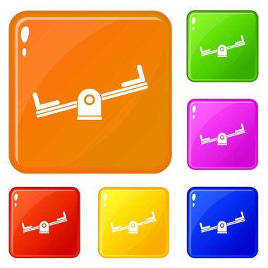 Tahterevalli simgeler vektör renk ayarla