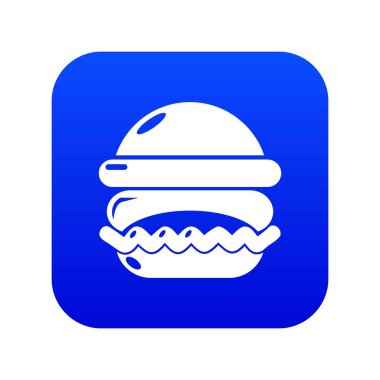 Burger mavi simge vektör