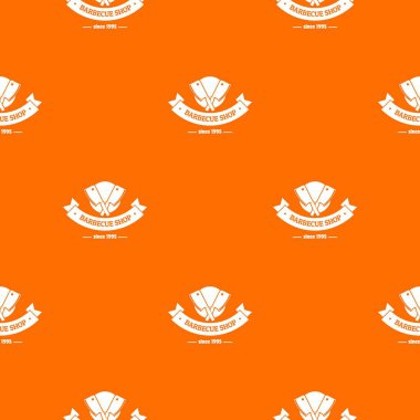 Barbekü Mağazası desen vektör turuncu