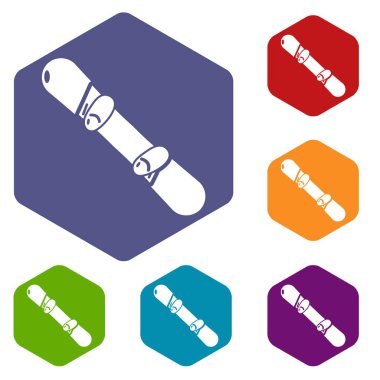 Snowboard simgesi, basit siyah stil