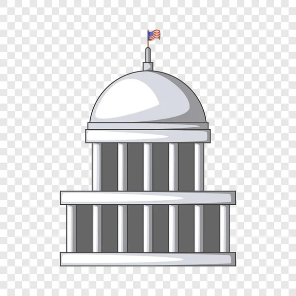 White house icon, cartoon style — Stock Vector