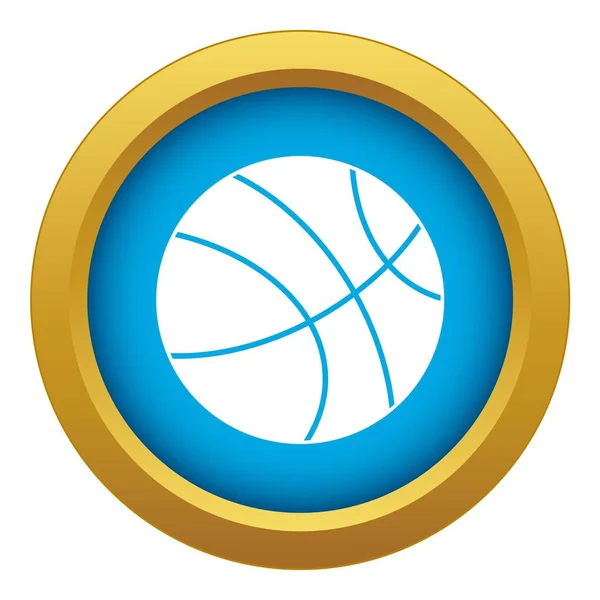 Baloncesto icono bola azul vector aislado — Vector de stock