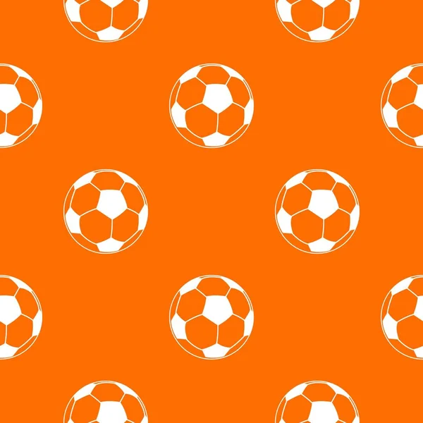 Fußball-Mustervektor orange — Stockvektor