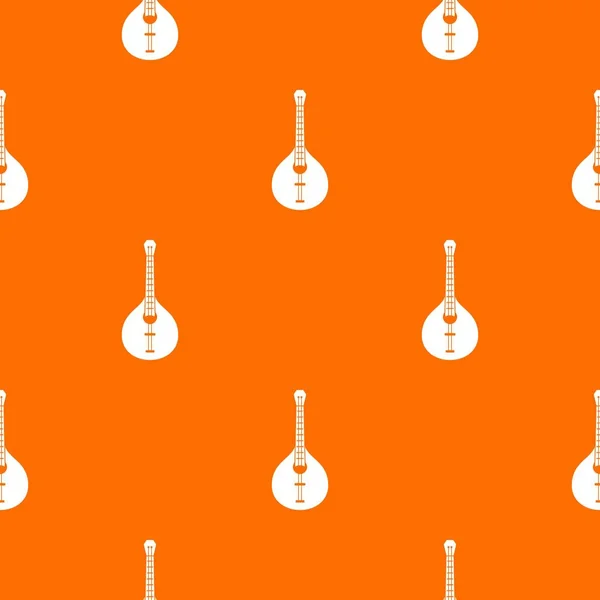 Gitarr mönster vektor orange — Stock vektor