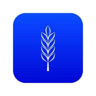Buğday başak simgesi dijital mavi