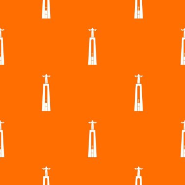 Christ heykel desen vektör turuncu