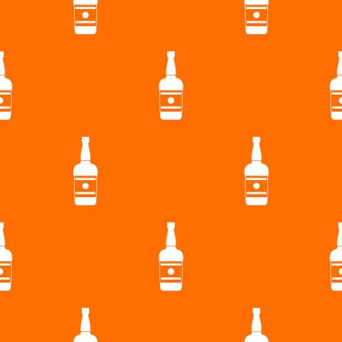 Şarap şişesi desenli turuncu