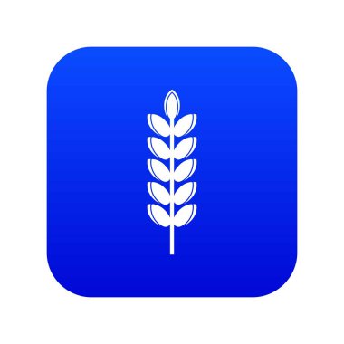 Büyük tahıl başak simgesi dijital mavi