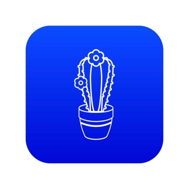 Kaktüs simgesi mavi vektör
