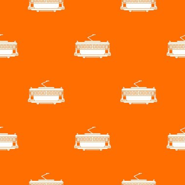 Tramvay desen vektör turuncu