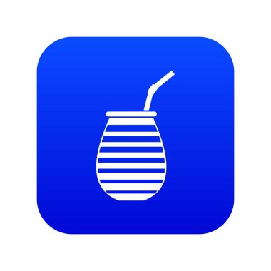 Çay bardağı Arjantin simge dijital mavi Mate veya cokkkkkkkk kullanılmış