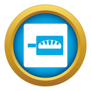 Ekmek izole mavi simge vektör