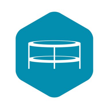 Bir yuvarlak sehpa simgesi, basit tarzı