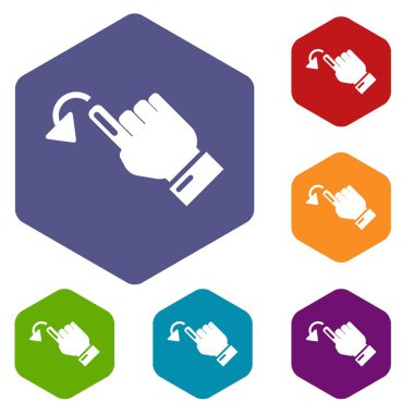 İmleç hareketi simgesi, basit siyah stil