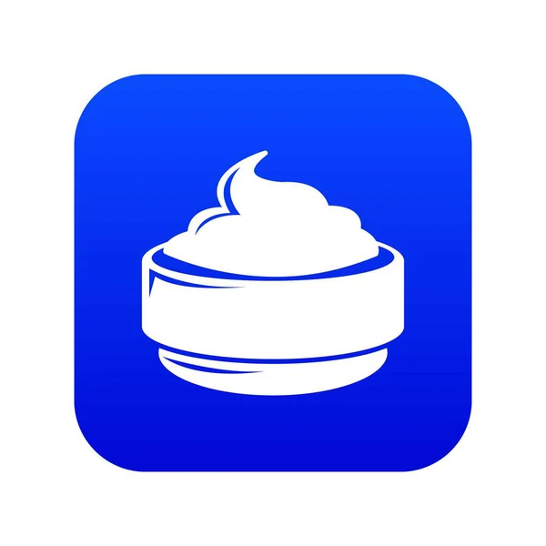Icône crème glacée vecteur bleu — Image vectorielle