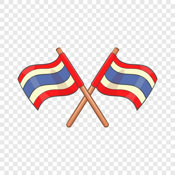 Drapeaux de la Thaïlande icône, style dessin animé — Image vectorielle