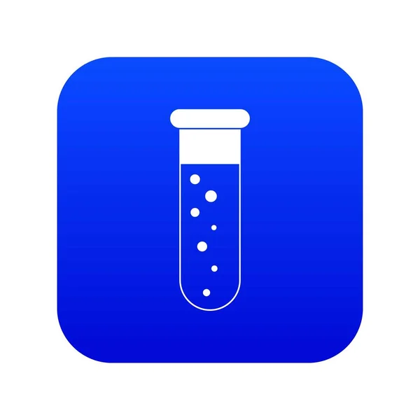Icône test sanguin numérique bleu — Image vectorielle