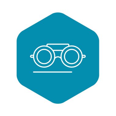 Kaynakçı gözlükleri simgesi, anahat stili