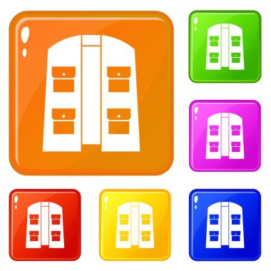 Hunter yelek simgeler vektör renk ayarlamak