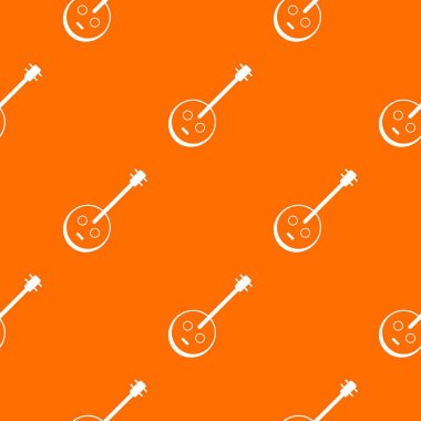 Afrika gitar desen vektör turuncu