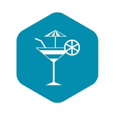 Meyve kokteyli simgesi, basit tarzı