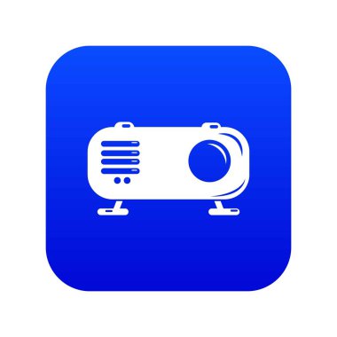 Retro radyo simgesi mavi vektör