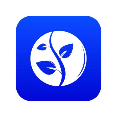 Filiz simgesi mavi vektör