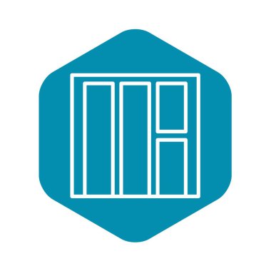 İnşaat pencere simgesi, anahat stili