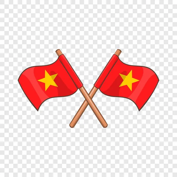 Flaggan av Vietnam ikon, tecknad stil — Stock vektor