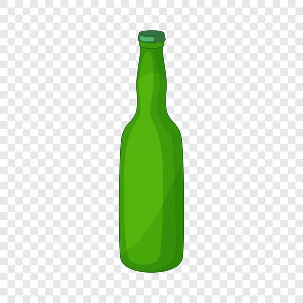 Green bottle icon, cartoon style — Stock Vector