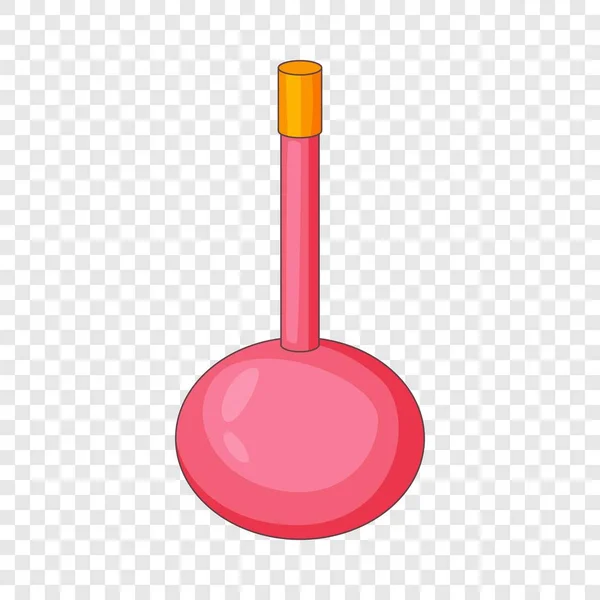 Icono de botella rosa, estilo de dibujos animados — Vector de stock