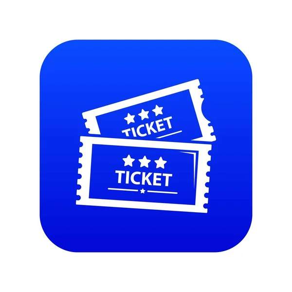 Cinema ticket icono azul vector — Archivo Imágenes Vectoriales