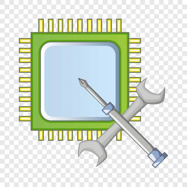 Elektronika kijavít ikon, rajzfilm stílusú — Stock Vector