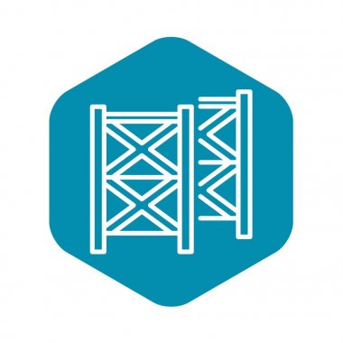 Ekipman simgesi iskele, anahat stili