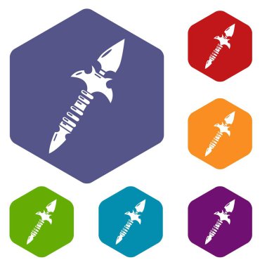 Mızrak simgesi, basit siyah stil