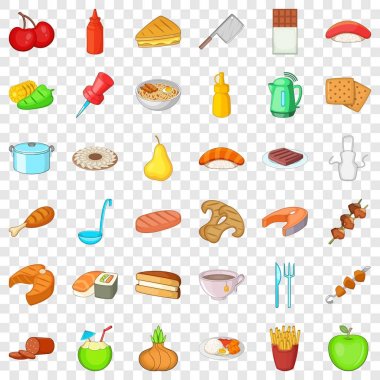 Ana Icons set, karikatür tarzı