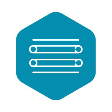 İskele metal barlar simgesi, anahat stili