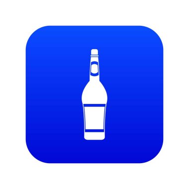 Tasarım şişe simgesi dijital mavi