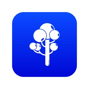 Ağaç simgesi mavi vektör