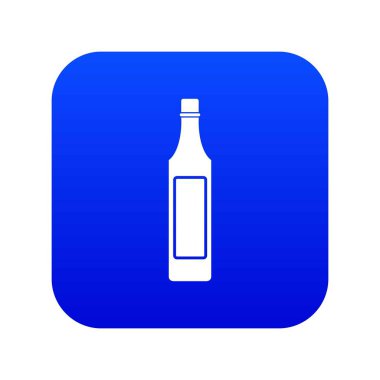 Sirke şişe simgesi dijital mavi